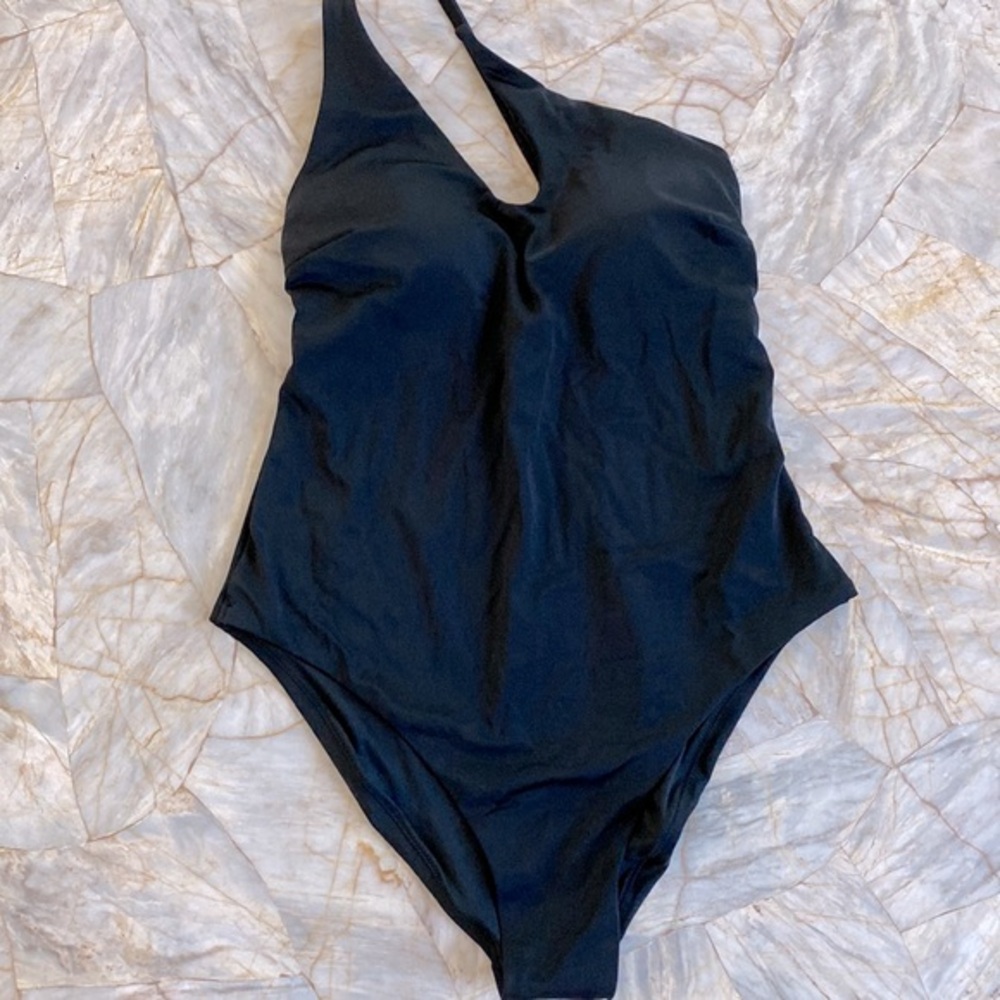 VICTORIAS SECRET ONE SHOULDER ONE PIECE SWIMSUIT SWIMWEAR Black‎ XL